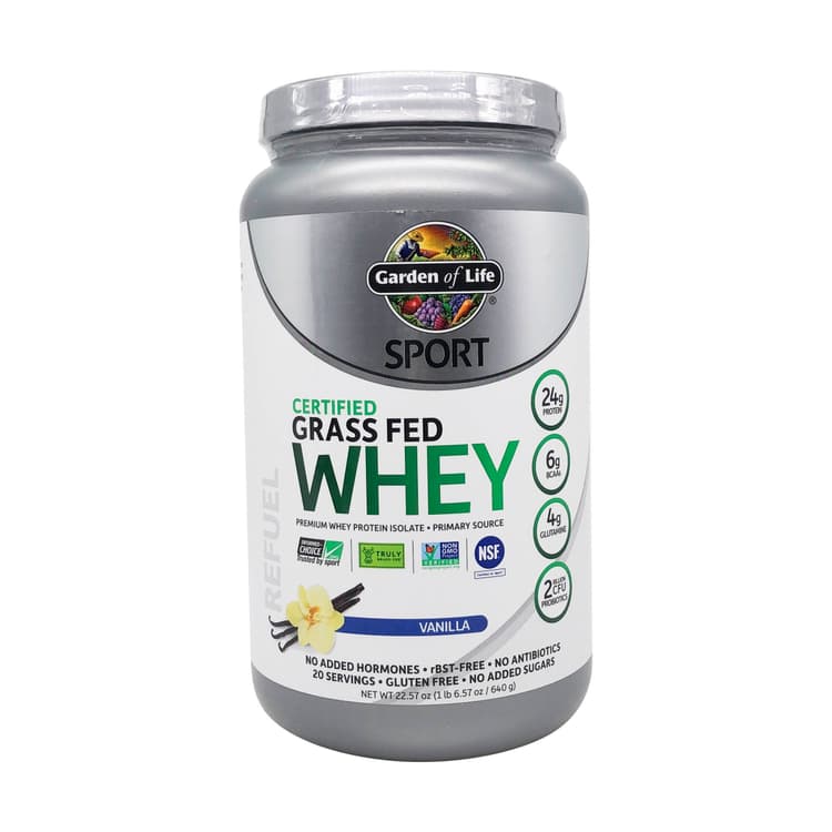 Garden Of Life Grass Fed Vanilla Whey Sport Protein Powder
