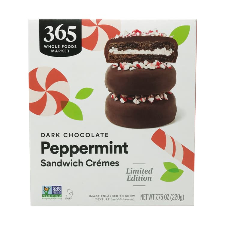 Dark Chocolate Peppermint Sandwich Cremes