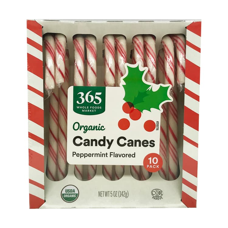 Limited Edition Organic Candy Canes, Peppermint