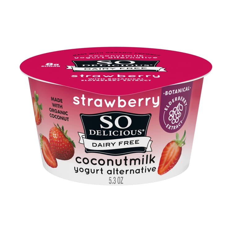 Coconutmilk Yogurt Alternative, Strawberry With Elderberry Extract
