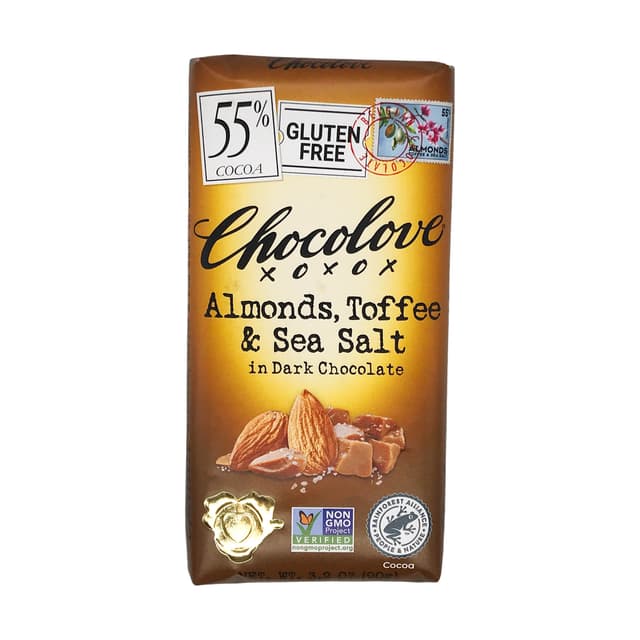 Is it Carrageenan Free? Chocolove Almonds, Toffee & Sea Salt Dark Chocolate Bar