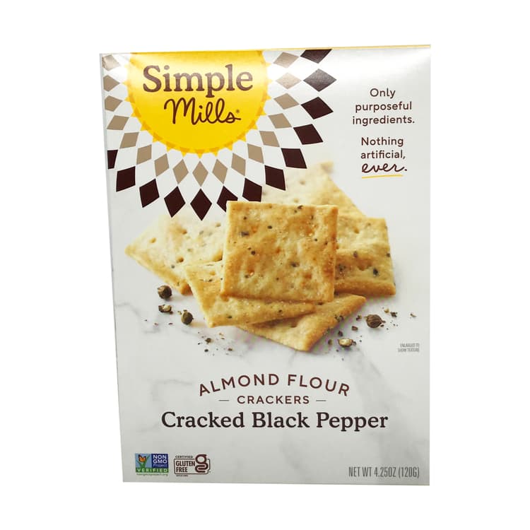 Cracked Black Pepper Almond Flour Crackers
