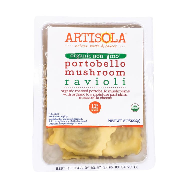 Artisola Organic Portabella Mushroom Ravioli