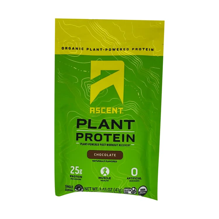 Ascent Organic Chocolate Plant Protein Single
