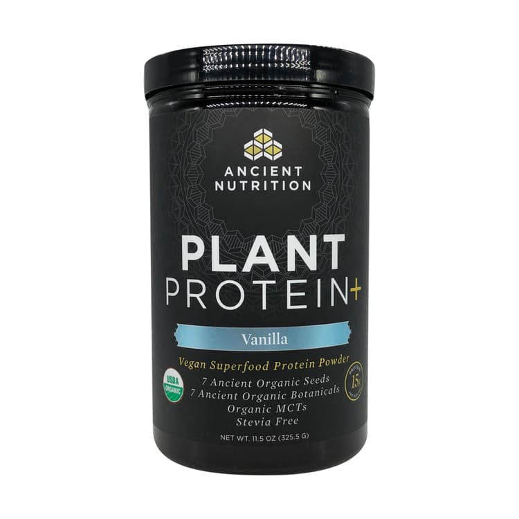 Ancient Nutrition Plant Protein+ Vanilla Vegan Superfood Protein Powder