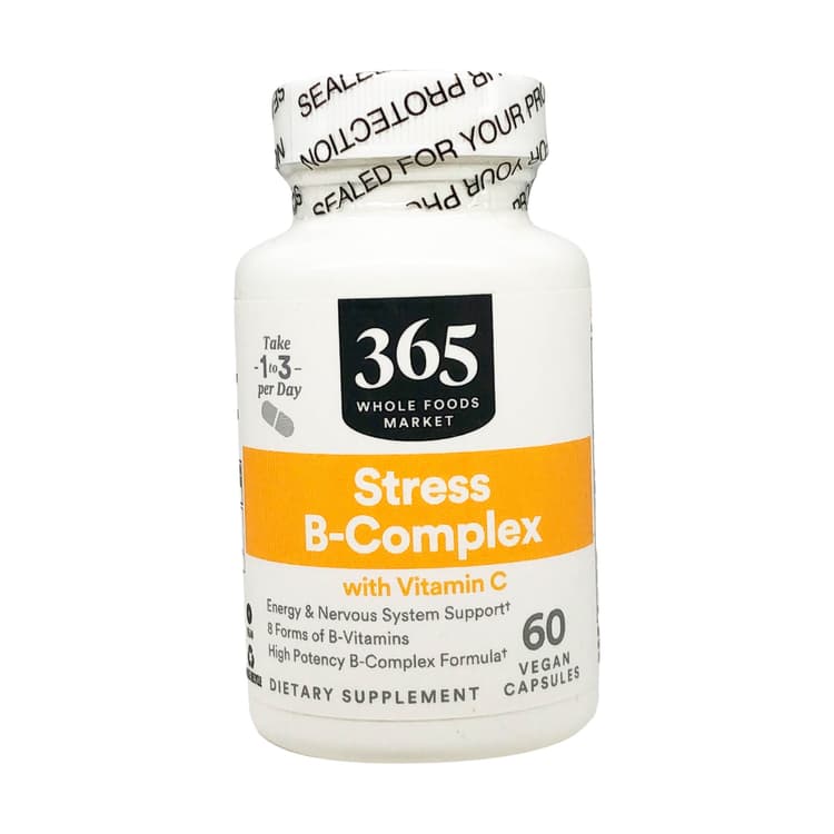 365 By Whole Foods Market Stress B-Complex With Vitamin C, 60 Vegan Capsules