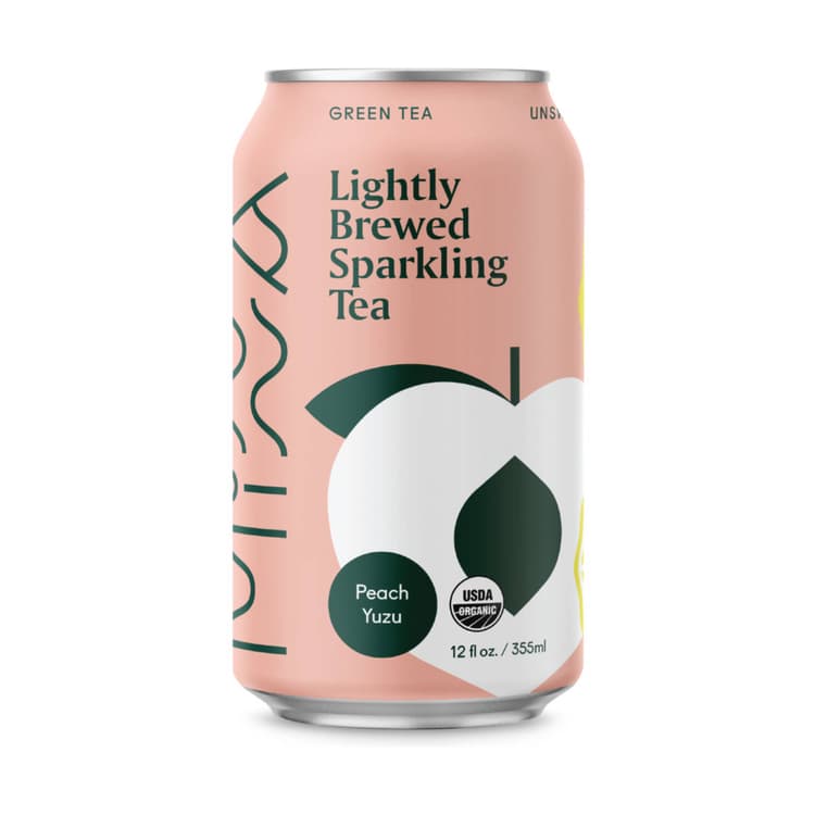 Minna Organic Sparkling Iced Tea - Peach Yuzu Green Tea: No Sugar, Zero Calorie, Lightly Brewed, Refreshing, Non-Gmo, Fair Trade