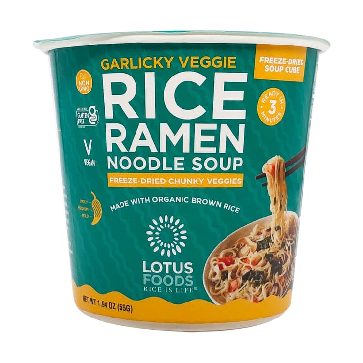 Lotus Foods Rice Ramen Noodle Soup Garlicy Veggie Gluten Free