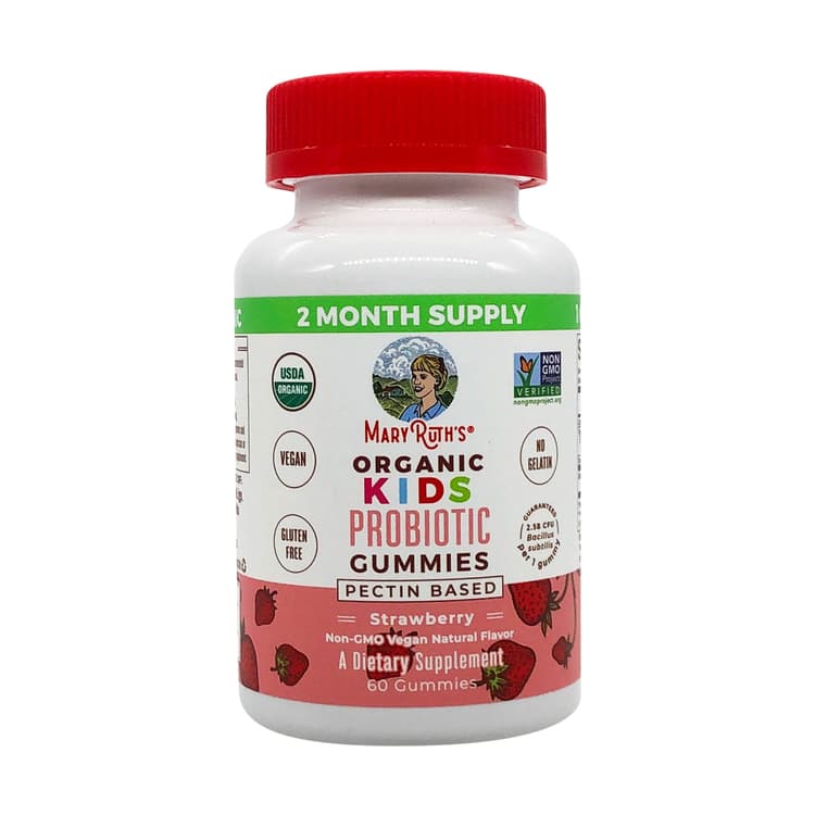 Mary Ruth'S Organic Kids Strawberry Probiotic Gummies, 60 Gummies