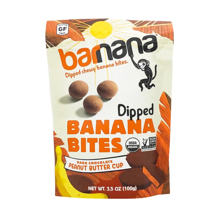 Barnana Dipped Banana Bites Dark Chocolate Peanut Butter