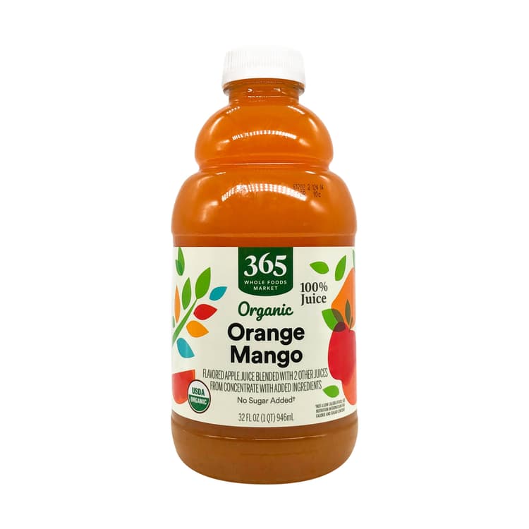 365 By Whole Foods Market Organic Shelf-Stable Juice, Orange Mango - No Sugar Added