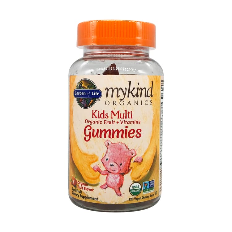 Garden Of Life Organic Mykind Kids Multi Gummies Fruit, 120 Vegan Gummy Bears