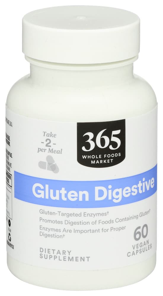 365 By Whole Foods Market Gluten Digestive Enzymes, 60 Vegan Capsules