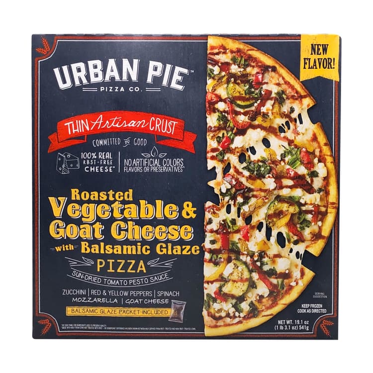Urban Pie Thin Artisan Crust Roasted Vegetable & Goat Cheese With Balsamic Glaze Pizza