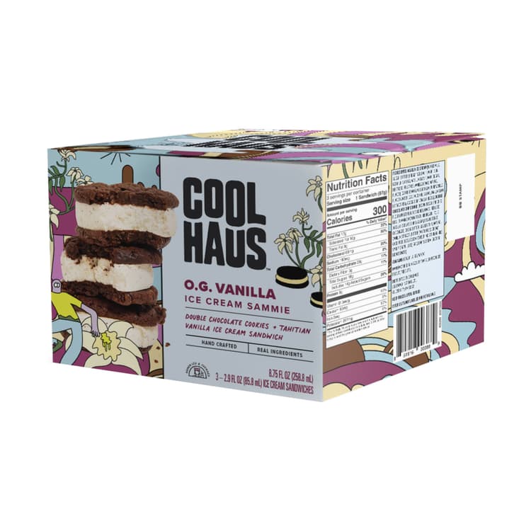 Coolhaus The Og - Double Chocolate & Vanilla Snack Size Ice Cream Sammies