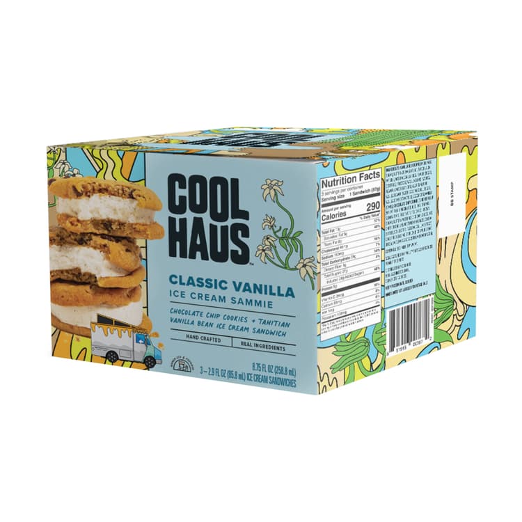 Coolhaus The Classic - Chocolate Chip & Vanilla Snack Size Ice Cream Sammies