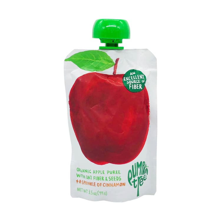 Pumpkin Tree Organics Organic Apple Puree With Oat Fiber & Seeds + A Sprinkle Of Cinnamon