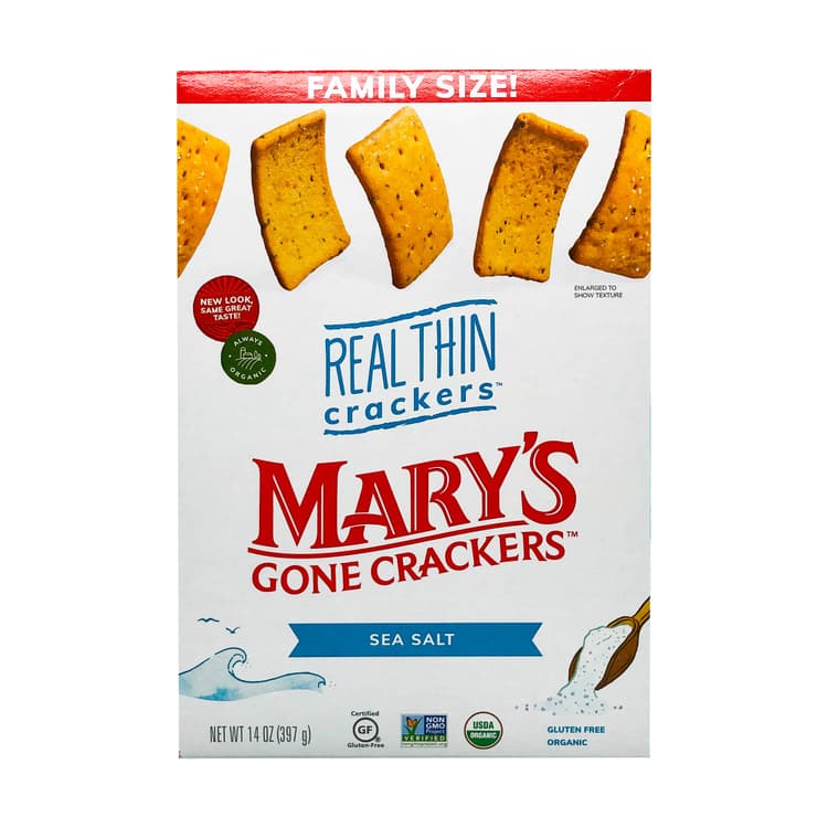 Mary'S Gone Crackers Organic Value Size Real Thin Sea Salt Crackers