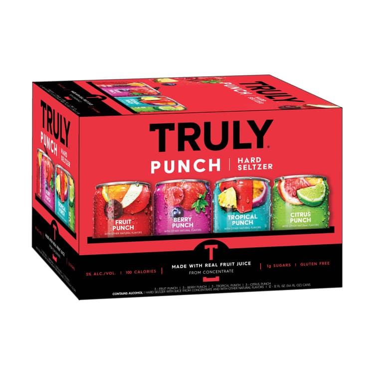 Truly Hard Seltzer Hard Seltzer Punch Variety Pack, Spiked & Sparkling Water (. Oz. Can