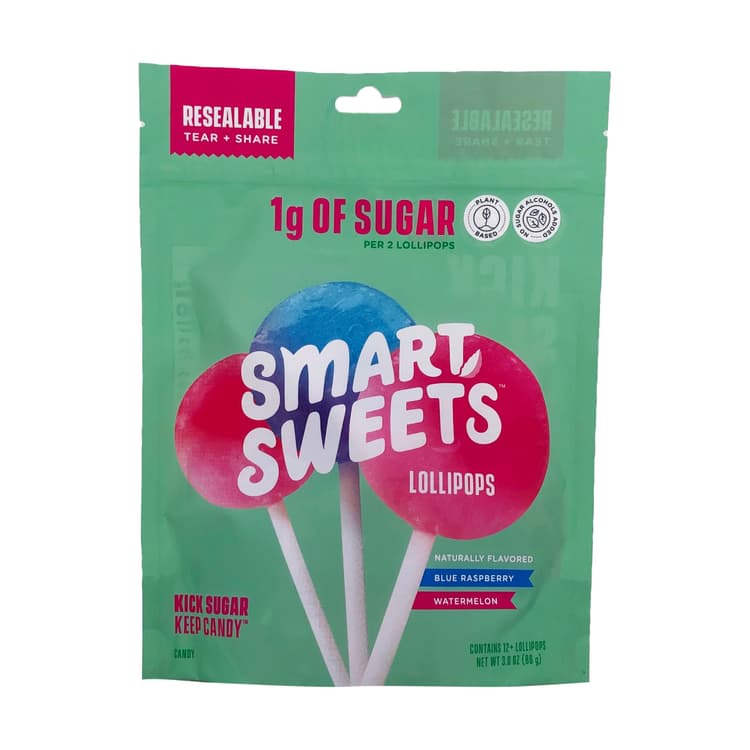 Smartsweets Blue Raspberry & Watermelon Lollipops