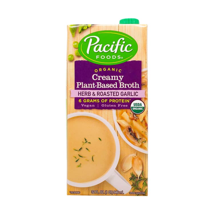Pacific Foods Organic Herb & Roasted Garlic Creamy Plant-Based Broth