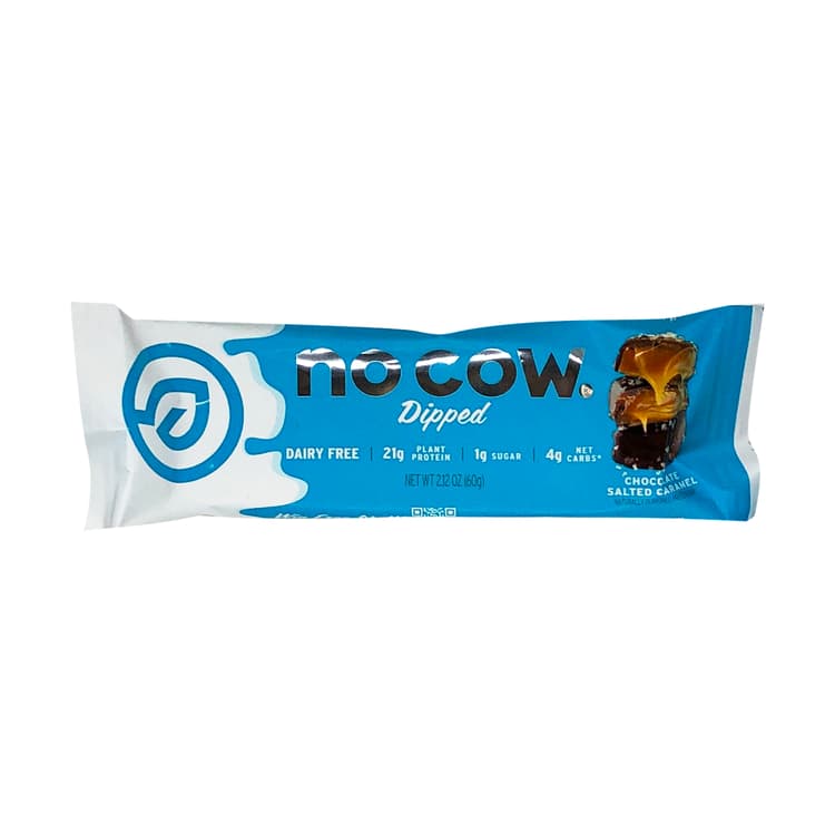 No Cow Chocolate Salted Caramel Dipped Protein Bar