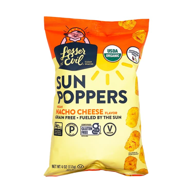 Lesserevil Organic Nacho Cheese Sun Poppers