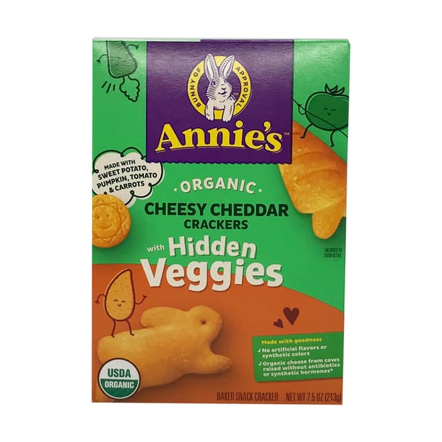 Is it Dairy Free? Annie's Homegrown Organic Cheesy Cheddar Hidden Veggies Crackers
