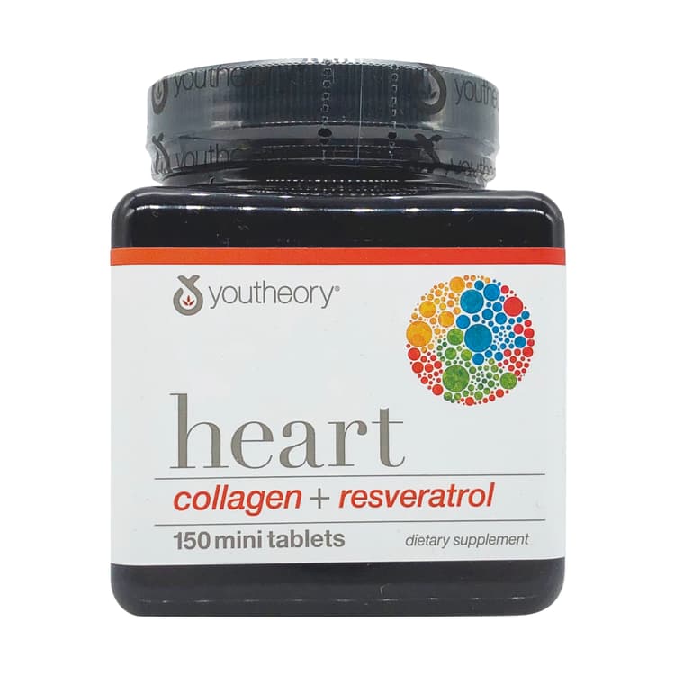 Youtheory Heart Collagen & Resveratrol, 150 Mini