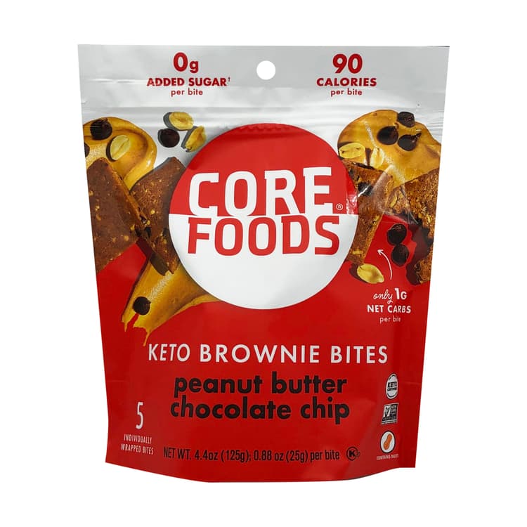 Core Foods Peanut Butter Chocolate Chip Brownie Bites