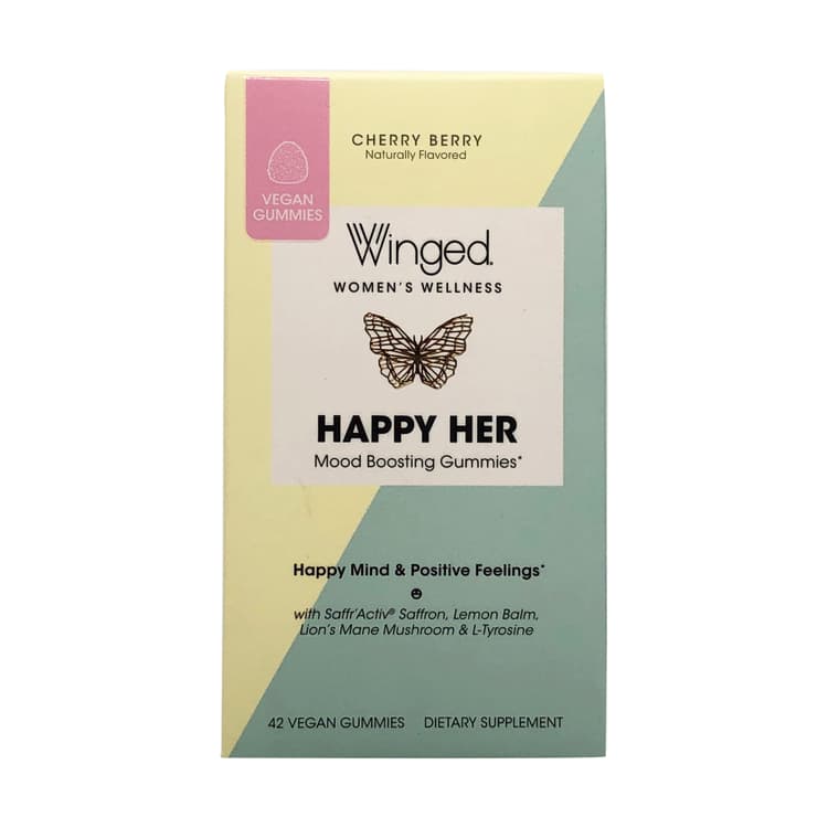 Winged Happy Girl Gummies, 42 Vegan Gummies