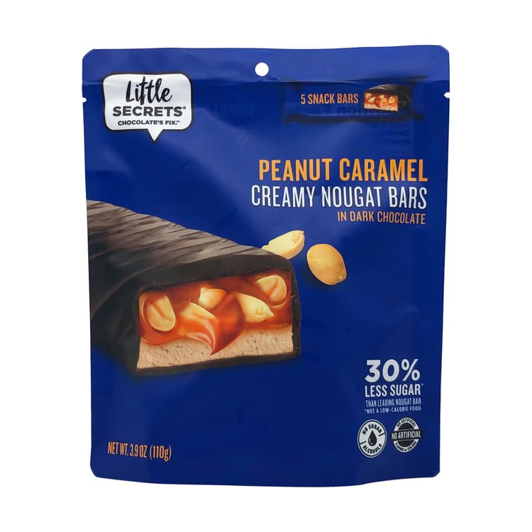 Little Secrets Dark Chocolate Peanut Caramel Nougat Bars
