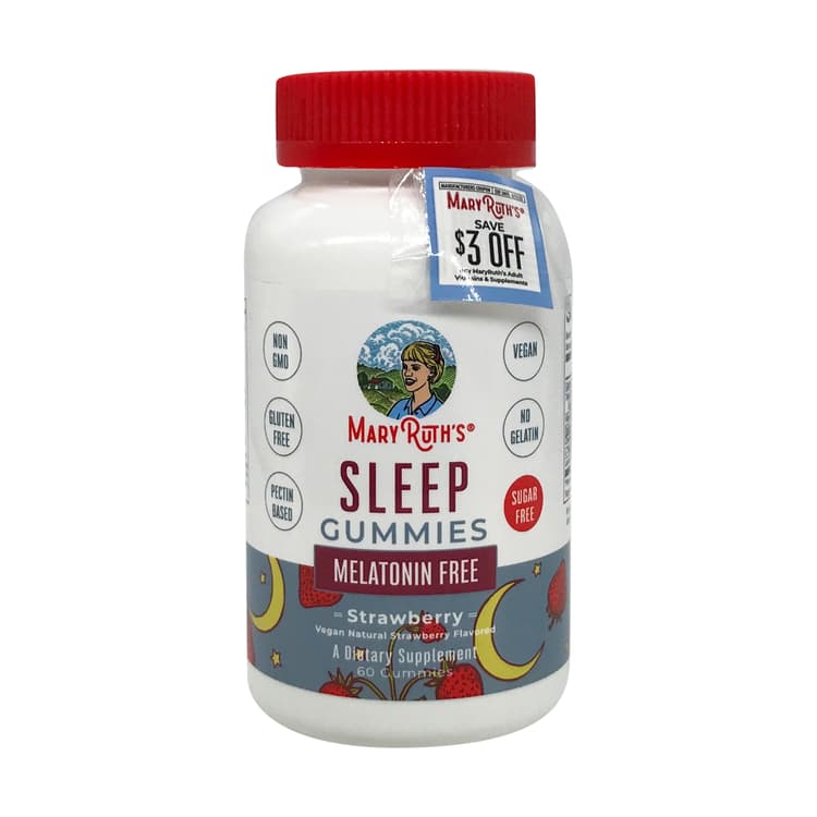 Mary Ruth'S Melatonin Free Adult Strawberry Sleep Gummies, 60 Gummies