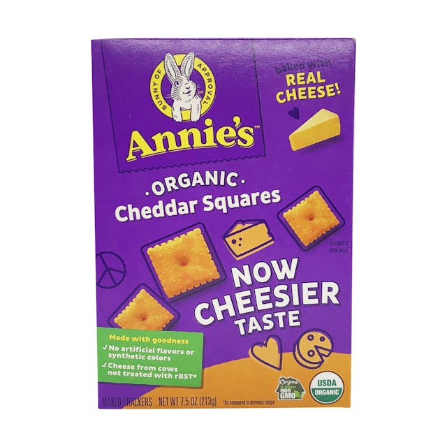 Is it Vegan? Annie's Homegrown Organic Cheddar Squares Crackers