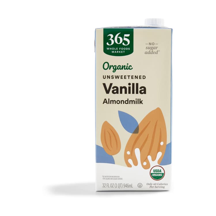 365 By Whole Foods Market Organic Unsweetened Vanilla Almond Milk