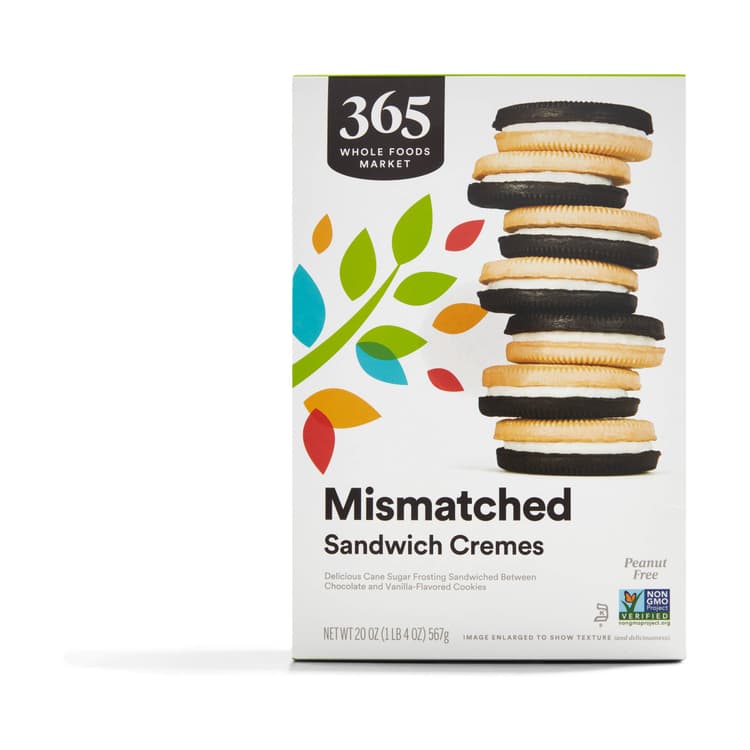 365 By Whole Foods Market Cookies, Mismatched Sandwich Cremes (Chocolate & Vanilla Flavored)