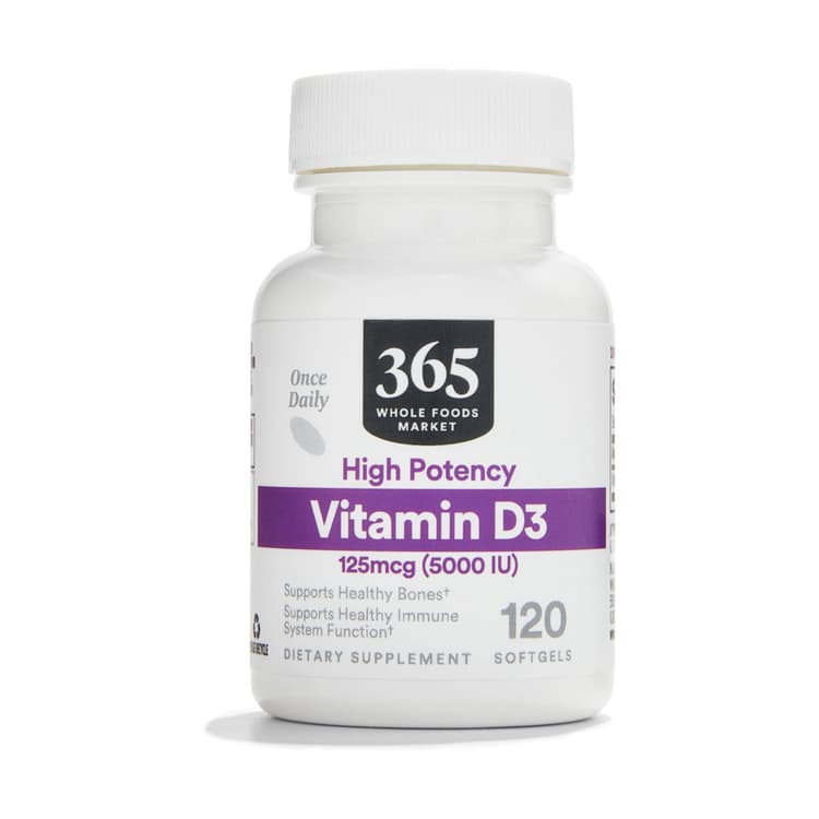 365 By Whole Foods Market Vitamin D3 Softgels 500 Iu, 120 Softgels