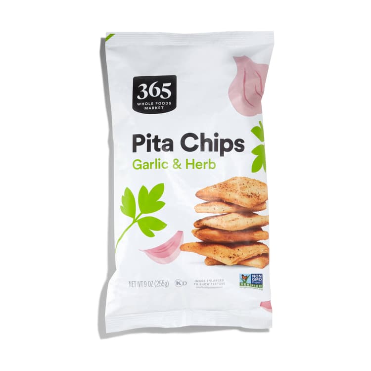 365 By Whole Foods Market Pita Chips, Garlic & Herb