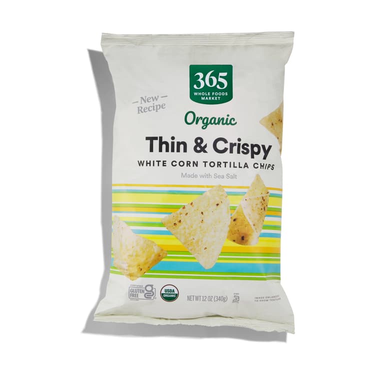 365 By Whole Foods Market Organic Thin & Crispy White Corn Tortilla Chips