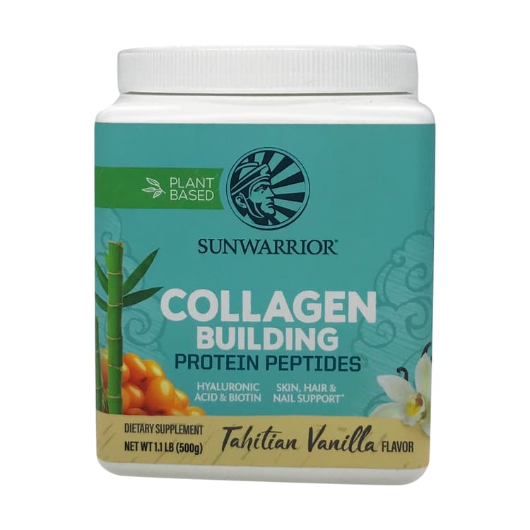 Sunwarrior Collagen Building Protein Peptides With Hyaluronic Acid And Biotin Tahitian Vanilla Flavor