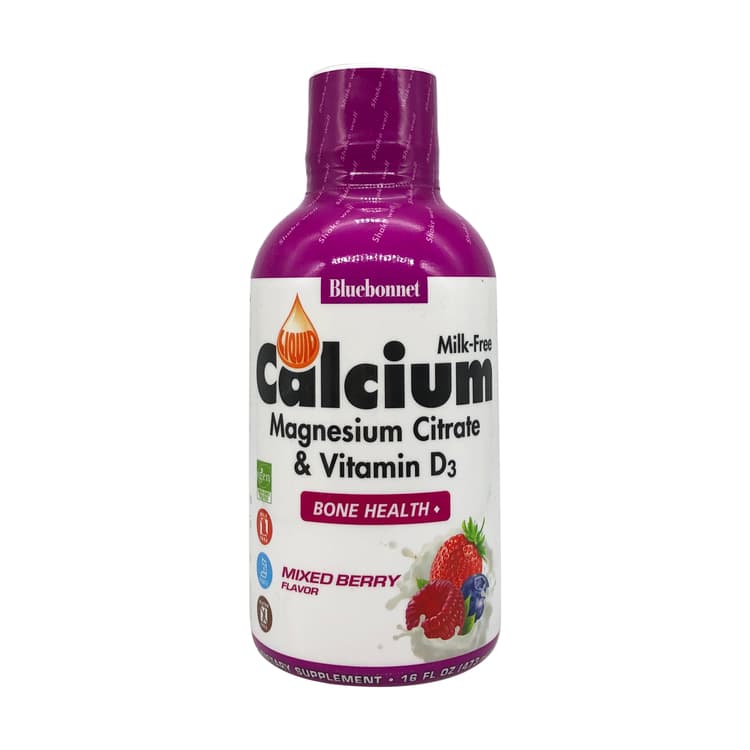 Bluebonnet Calcium Magnesium Citrate + Vitamin D3 - Natural Mixed Berry Flavor