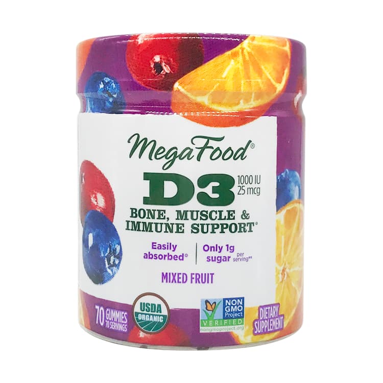 Megafood Vitamin D3 Bone Muscle & Immune Support Dietary Supplement Gummies 1000 Iu, 70 Gummies