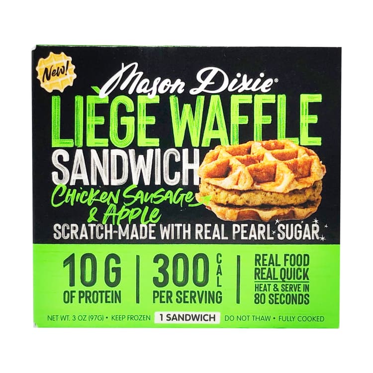 Mason Dixie Biscuit Co. Apple Liege Waffle Sandwiches With Chicken Sausage Ss