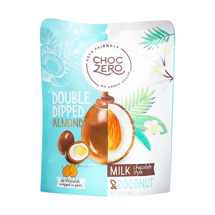 Choc Zero Milk Chocolate & Coconut Double Dipped Almonds
