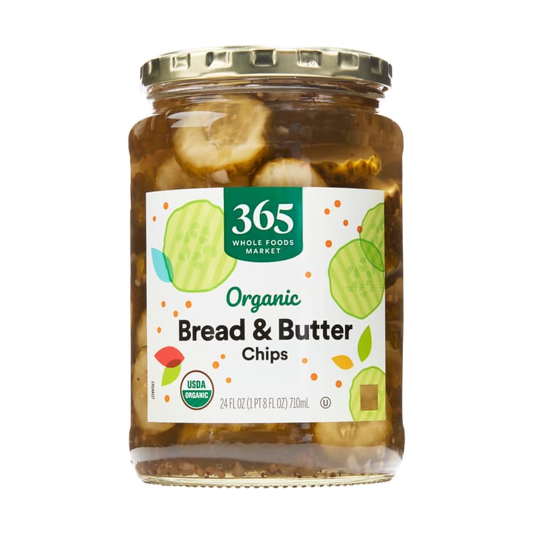 365 By Whole Foods Market Organic Shelf-Stable Pickles Bread & Butter Chips