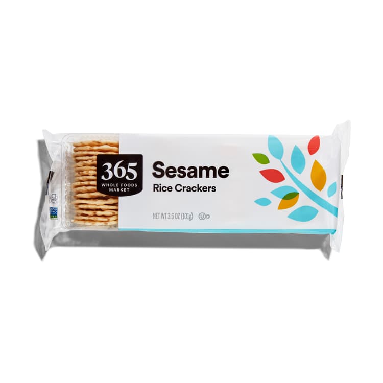 365 By Whole Foods Market Rice Crackers, Sesame
