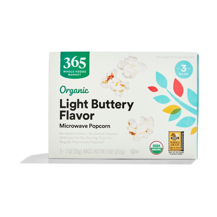 365 By Whole Foods Market Microwave Popcorn, Light Butter, 3 Bag