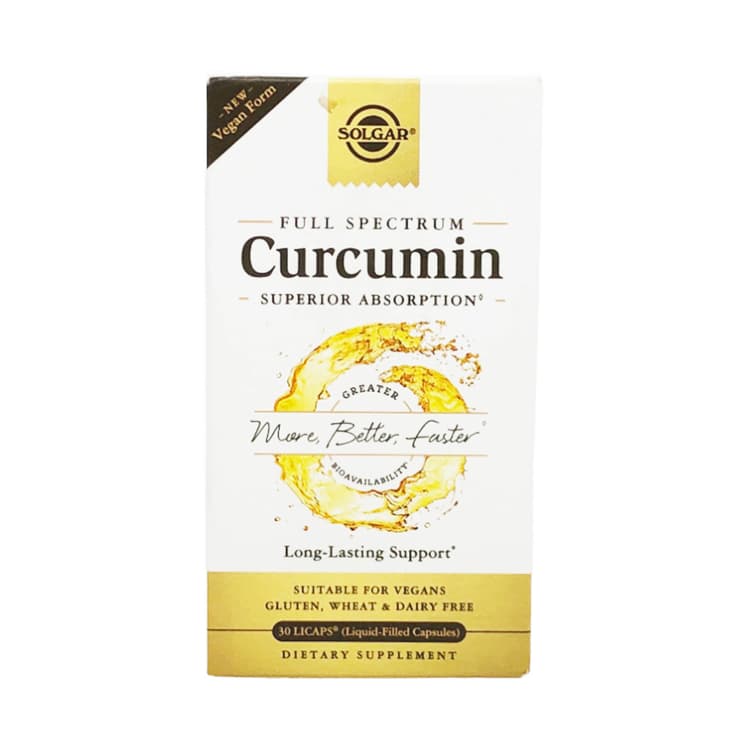 Solgar Full Spectrum Curcumin Dietary Supplement Softgels, 30 Licaps