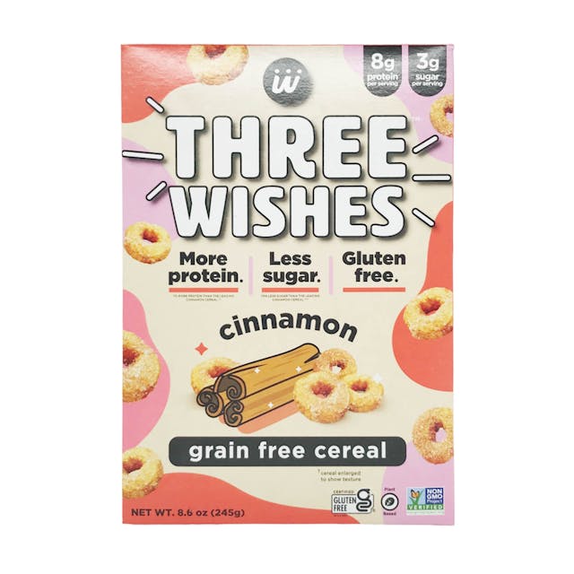 Is it Milk Free? Three Wishes Three Wishes Cinnamon Grain Free Cereal