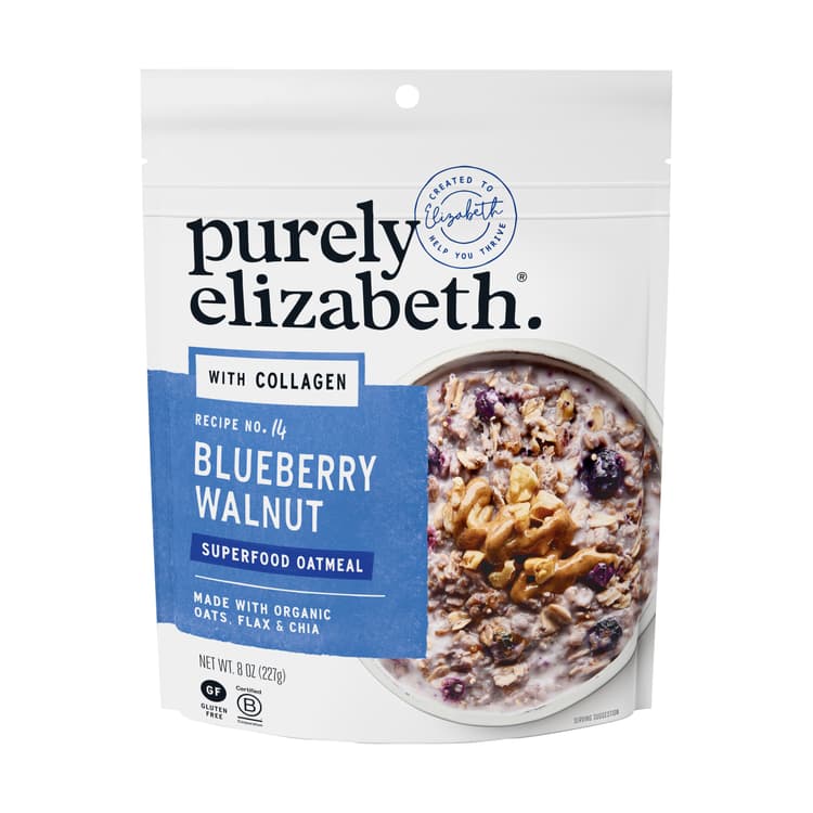 Purely Elizabeth Collagen Oat Pouch, Blueberry Walnut